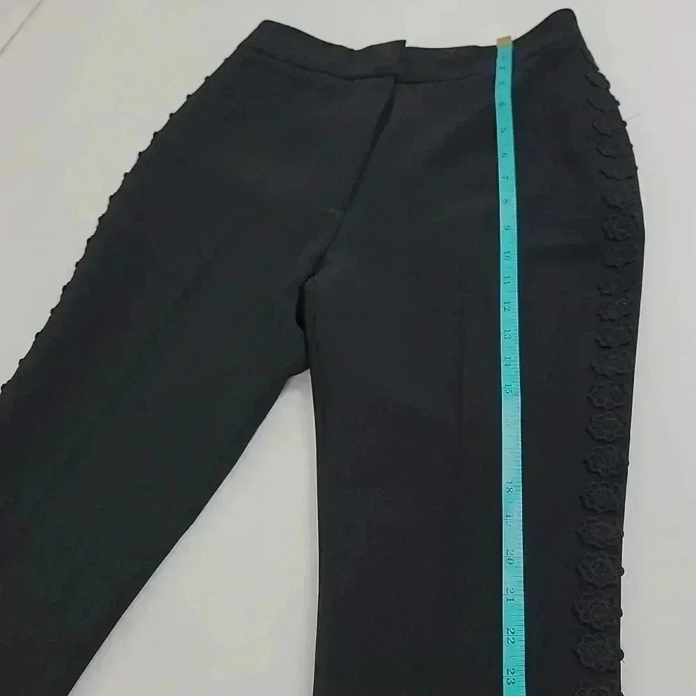Kate Spade Lace Trim Cigarette Trousers - Black